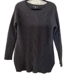 Ann Taylor Loft Women’s Alpaca Wool Blend Chunky Cable Knit sweater Sz M Black